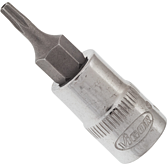 VIGOR T nástrčná hlavice ∙ V2596N ∙ 1/4 palce (6,3 mm) čtyřhran dutý ∙ Profil Tamper Resistant TORX® ∙ Velikost T9H