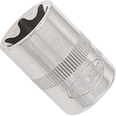 VIGOR T nástrčná hlavice ∙ V2615N ∙ 3/8 palce (10 mm) čtyřhran dutý ∙ Vnější profil TORX® ∙ Velikost E18