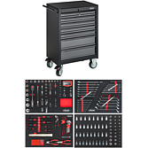 VIGOR Dílenský vozík řady M ∙ s nářadím ∙ V2712N ∙ 320-dílný ∙ Počet ks nářadí: 320