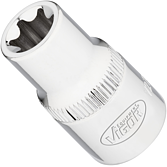 VIGOR T nástrčná hlavice ∙ V2733N ∙ 1/2 palce (12,5 mm) čtyřhran dutý ∙ Vnější profil TORX® ∙ Velikost E14