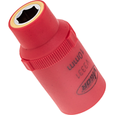 VIGOR Nástrčná hlavice (6hran) VDE ∙ V3331 ∙ 1/2 palce (12,5 mm) čtyřhran dutý ∙ Profil vnější šestihran ∙ Velikost 10 mm