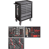 VIGOR Dílenský vozík řady L ∙ s nářadím ∙ V4219 ∙ 248-dílný ∙ Počet ks nářadí: 248