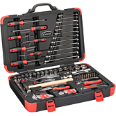 VIGOR Kufr s nářadím ∙ univerzální ∙ V4425N ∙ 1/4 palce (6,3 mm) čtyřhran dutý, 1/2 palce (12,5 mm) čtyřhran dutý ∙ Vnější dvojitý šestihran profil, Profil vnější šestihran, Profil vnitřní šestihran, Křížový profil PH, Profil Pozidriv PZ, Plochý prof