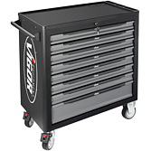 VIGOR Dílenský vozík řady XL ∙ plastová pracovní deska ∙ prázdná ∙ V4481 ∙ d x š x v: 919 mm x 481 mm x 1002 mm