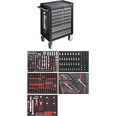 VIGOR Dílenský vozík řady L ∙ s nářadím ∙ V4560 ∙ 344-dílný ∙ Počet ks nářadí: 344