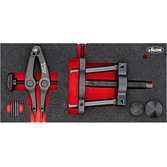 VIGOR Stahovák vnitřních kroužků ložiska ∙ s nářadím pro pojistné kroužky ∙ V4921N ∙ 2-dílný ∙ Počet ks nářadí: 2