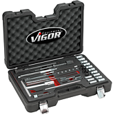 VIGOR Sada pro vyčištění otvorů pro vstřikovače ∙ V4941N ∙ 23-dílný ∙ Počet ks nářadí: 23