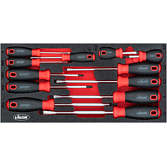 VIGOR Sada šroubováků ∙ V4989 ∙ Křížový profil PH, Plochý profil ∙ 12-dílný ∙ 0,6 x 3 – 1,6 x 10 · PH1 – PH3 ∙ Počet ks nářadí: 12