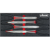 VIGOR Sada kleští s dvojitým kloubem ∙ V4995 ∙ 4-dílný ∙ Počet ks nářadí: 4