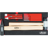 VIGOR Sada sekáčů a kladívek ∙ V5006 ∙ 11-dílný ∙ Počet ks nářadí: 11