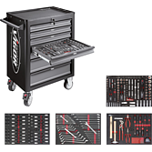 VIGOR Dílenský vozík řady L ∙ s nářadím ∙ V5055 ∙ 317-dílný ∙ Počet ks nářadí: 317