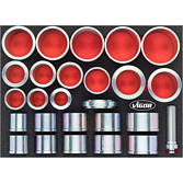 VIGOR Sada tažných a tlačných pouzder ∙ V5066 ∙ 26-dílný ∙ Počet ks nářadí: 26