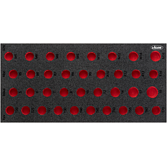 VIGOR Vložka z měkké pěny ∙ prázdná ∙ V5099-L ∙ d x š x v: 393 mm x 188 mm x 35 mm