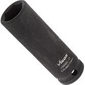 VIGOR Nástrčná hlavice pro rázový utahovák ∙ dlouhá ∙ V5550L-17 ∙ 1/2 palce (12,5 mm) čtyřhran dutý ∙ Profil vnější šestihran ∙ Velikost 17 mm