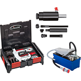 VIGOR Sada pro demontáž / montáž kompaktních ložisek kol s pneumatickým nožním čerpadlem ∙ V5554-2 ∙ 28-dílný ∙ Počet ks nářadí: 28