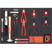 VIGOR Sada kleští ∙ kladiv ∙ sekáčů ∙ V5637N ∙ 21-dílný ∙ Počet ks nářadí: 21