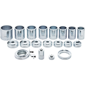 VIGOR Sada univerzálních lisovacích pouzder ∙ s fixační jednotkou ∙ V5914 ∙ 19-dílný ∙ Počet ks nářadí: 19