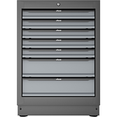 VIGOR Zásuvková spodní skříň ∙ 7 zásuvek ∙ V6000-01 ∙ d x š x v: 676 mm x 500 mm x 953 mm