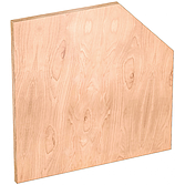 VIGOR Dřevěná pracovní deska hluboká ∙ pětiúhelník ∙ V6000-01083-D ∙ d x š x v: 1083 mm x 700 mm x 40 mm