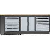 VIGOR Kombinace skříňové stěny ∙ startovací balíček ∙ dřevo ∙ V6000-3P1XL ∙ d x š x v: 2588 mm x 500 mm x 1000 mm