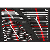 VIGOR Sada dvojitých plochých, dvojitých očkových a očkoplochých klíčů ∙ V6643N ∙ 36-dílný ∙ 6 x 7 – 24 x 27 ∙ 6 – 27 mm ∙ Počet ks nářadí: 36