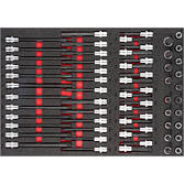 VIGOR Sada nástrčných hlavic ∙ V6809 ∙ 62-dílný ∙ 5 – 19 · T20 – T70 ∙ Počet ks nářadí: 62