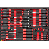 VIGOR Sada šroubováků ∙ V6813 ∙ 34-dílný ∙ 0,5 x 3 – 1,6 x 10 · PH0 – PH3 · T6 – T40 ∙ Počet ks nářadí: 34