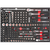 VIGOR Sada nástrčných klíčů ∙ V6821 ∙ 165-dílný ∙ 0,8 x 4 – 1,2 x 8 mm ∙ 3 – 24 mm ∙ E4 – E20 ∙ PH1 – PH3 ∙ PZ1 – PZ3 ∙ T10 – T55 ∙ T9H – T27H ∙ Počet ks nářadí: 165