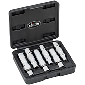 VIGOR Sada vytahováků žhavicích svíček ∙ V7016/6 ∙ 3/8 palce (10 mm) čtyřhran dutý ∙ Vnější dvojitý šestihran profil ∙ 6-dílný ∙ 8 ∙ 9 ∙ 10 ∙ 12 ∙ 14 ∙ 16 ∙ Počet ks nářadí: 6