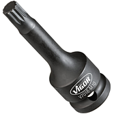 VIGOR Nástrčná hlavice (vnitřní tisícihran) pro rázový a strojový utahovák (XZN) ∙ V7018-M10 ∙ 1/2 palce (12,5 mm) čtyřhran dutý ∙ Vnitřní ozubený profil XZN ∙ Velikost M10