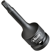 VIGOR Nástrčná hlavice (vnitřní tisícihran) pro rázový a strojový utahovák (XZN) ∙ V7018-M6 ∙ 1/2 palce (12,5 mm) čtyřhran dutý ∙ Vnitřní ozubený profil XZN ∙ Velikost M6