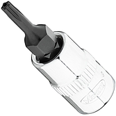 VIGOR T+ nástrčná hlavice ∙ V7037-IPR10 ∙ 1/4 palce (6,3 mm) čtyřhran dutý ∙ Vnitřní profil s 5 zaoblenými bočnicemi, s vyvrtaným čelním otvorem (podobné TORX®) ∙ Velikost T10+H
