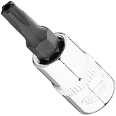 VIGOR T+ nástrčná hlavice ∙ V7037-IPR25 ∙ 1/4 palce (6,3 mm) čtyřhran dutý ∙ Vnitřní profil s 5 zaoblenými bočnicemi, s vyvrtaným čelním otvorem (podobné TORX®) ∙ Velikost T25+H