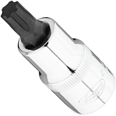 VIGOR T+ nástrčná hlavice ∙ V7055-IP50 ∙ 1/2 palce (12,5 mm) čtyřhran dutý ∙ Vnitřní profil TORX® plus ∙ Velikost T50+