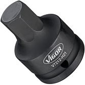 VIGOR Nástrčná hlavice (vnitřní 6hran) pro rázový a strojový utahovák ∙ V7212-H21 ∙ 3/4 palce (20 mm) čtyřhran dutý ∙ Profil vnitřní šestihran ∙ Velikost 21 mm