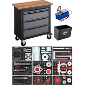 VIGOR Mobilní pracovní stůl řady XL se speciálním nářadím ∙ V7276-2 ∙ 12-dílný ∙ Počet ks nářadí: 12