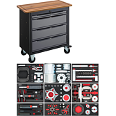 VIGOR Mobilní pracovní stůl řady XL se speciálním nářadím ∙ V7276 ∙ 10-dílný ∙ Počet ks nářadí: 10