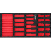 VIGOR Vložka z měkké pěny ∙ prázdná ∙ V7323-L ∙ d x š x v: 393 mm x 188 mm x 35 mm