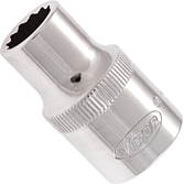 VIGOR Nástrčná hlavice dvojitý šestihran ∙ V7512-11 ∙ 1/2 palce (12,5 mm) čtyřhran dutý ∙ Vnější dvojitý šestihran profil ∙ Velikost 11 mm