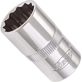 VIGOR Nástrčná hlavice dvojitý šestihran ∙ V7512-16 ∙ 1/2 palce (12,5 mm) čtyřhran dutý ∙ Vnější dvojitý šestihran profil ∙ Velikost 16 mm