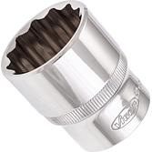 VIGOR Nástrčná hlavice dvojitý šestihran ∙ V7512-27 ∙ 1/2 palce (12,5 mm) čtyřhran dutý ∙ Vnější dvojitý šestihran profil ∙ Velikost 27 mm