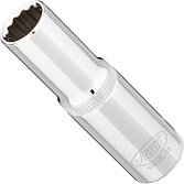 VIGOR Nástrčná hlavice dvojitý šestihran ∙ dlouhá ∙ V7512L-13 ∙ 1/2 palce (12,5 mm) čtyřhran dutý ∙ Vnější dvojitý šestihran profil ∙ Velikost 13 mm