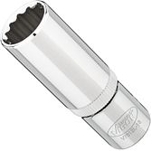 VIGOR Nástrčná hlavice dvojitý šestihran ∙ dlouhá ∙ V7512L-18 ∙ 1/2 palce (12,5 mm) čtyřhran dutý ∙ Vnější dvojitý šestihran profil ∙ Velikost 18 mm
