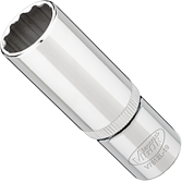 VIGOR Nástrčná hlavice dvojitý šestihran ∙ dlouhá ∙ V7512L-19 ∙ 1/2 palce (12,5 mm) čtyřhran dutý ∙ Vnější dvojitý šestihran profil ∙ Velikost 19 mm