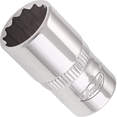 VIGOR Nástrčná hlavice dvojitý šestihran ∙ V7514-10 ∙ 1/4 palce (6,3 mm) čtyřhran dutý ∙ Vnější dvojitý šestihran profil ∙ Velikost 10 mm