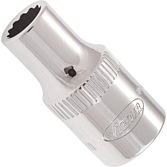 VIGOR Nástrčná hlavice dvojitý šestihran ∙ V7514-5.5 ∙ 1/4 palce (6,3 mm) čtyřhran dutý ∙ Vnější dvojitý šestihran profil ∙ Velikost 5,5 mm