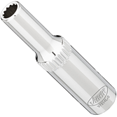 VIGOR Nástrčná hlavice dvojitý šestihran ∙ dlouhá ∙ V7514L-5 ∙ 1/4 palce (6,3 mm) čtyřhran dutý ∙ Vnější dvojitý šestihran profil ∙ Velikost 5 mm