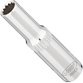VIGOR Nástrčná hlavice dvojitý šestihran ∙ dlouhá ∙ V7514L-6 ∙ 1/4 palce (6,3 mm) čtyřhran dutý ∙ Vnější dvojitý šestihran profil ∙ Velikost 6 mm