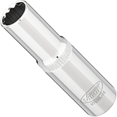 VIGOR Nástrčná hlavice dvojitý šestihran ∙ dlouhá ∙ V7538L-10 ∙ 3/8 palce (10 mm) čtyřhran dutý ∙ Vnější dvojitý šestihran profil ∙ Velikost 10 mm