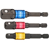 VIGOR Sada adaptérů nástrčného klíče ∙ V7603/3 ∙ 1/4 palce (6,3 mm) šestihran masivní ∙ 1/4 palce (6,3 mm) čtyřhran masivní, 3/8 palce (10 mm) čtyřhran masivní, 1/2 palce (12,5 mm) čtyřhran masivní ∙ 3-dílný ∙ Počet ks nářadí: 3